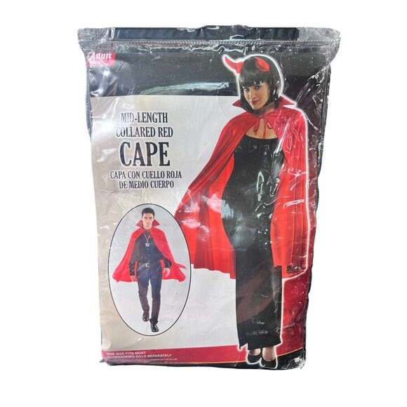 Amscan Red Cape Adult Halloween Costume Cosplay CloakOne Size Fits Most NWT - Picture 3 of 7